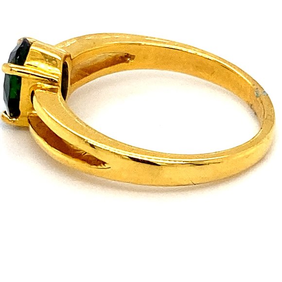 Tsavorite Garnet 1.21ct Solid 18K Yellow Gold Ring - Picture 5 of 6